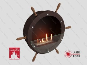 Настенный биокамин Lux Fire Капитан 500 Н XS (коричневый)